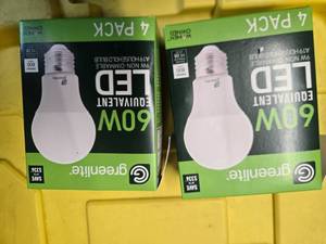 lot 137 image: Two Packs (8 Light Bulbs) of Greenlite LED 60W Equivalent (NEW)