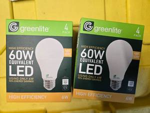 lot 141 image: Two Packs (8 Light Bulbs) of Greenlite LED 60W Equivalent (NEW)