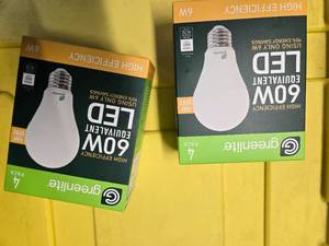 lot 145 image: Two Packs (8 Light Bulbs) of Greenlite High Efficiency LED 60W Equivalent (NEW)