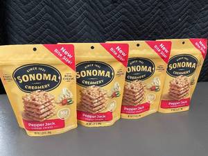 Set of 4 Sonoma Creamery Pepper Jack Cheese Crisps, 2.25 oz Bags