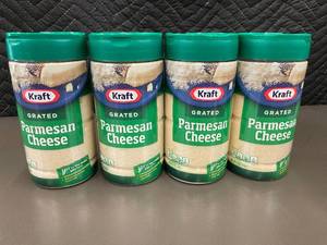 lot 13 image: Set of 4 Kraft Grated Parmesan Cheese Shakers, 8 oz Each