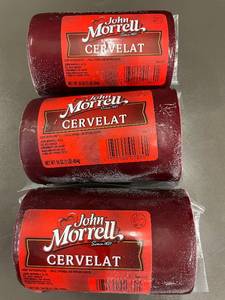 John Morrell Cervelat Summer Sausage - 16 oz, Pack of 3 (Frozen, in Date)