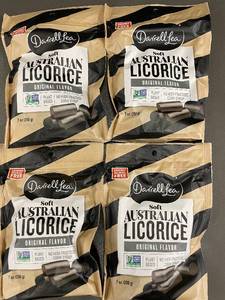 lot 24 image: Lot of 4 Packs of Darrell Lea Soft Australian Licorice, Original Flavor, 200g Each
