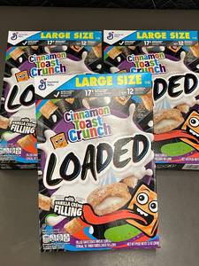 lot 40 image: General Mills Cinnamon Toast Crunch Loaded with Vanilla Creme Filling - Large Size Box