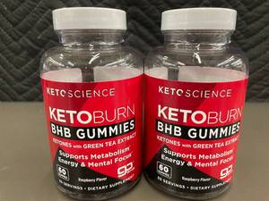 lot 128 image: KY 1 - Pair of KETO Science KetoBurn BHB Gummies with Green Tea Extract