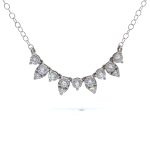 lot 39 image: NEW 0.63 Carat Diamond Icicle Fringe Necklace in White Gold VIDEO