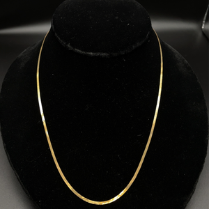 lot 49B image: Slim Herringbone Chain Necklace in 14k Yellow Gold VIDEO