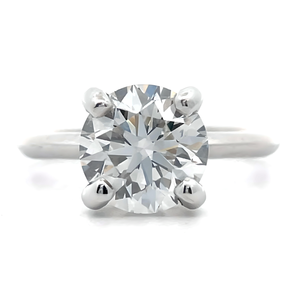 lot 4B image: NEW 3.22 Carat Round   14k White Gold Hidden Halo W Report $4,200 Retail  VIDEO 
