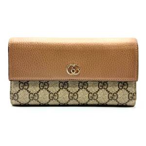 lot 65 image: Gucci GG Supreme Canvas & Leather Continental Wallet