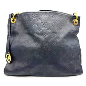 lot 11E image: Louis Vuitton Empreinte Artsy MM in Navy Blue Monogram Leather Pre-Owned Retail $2,900