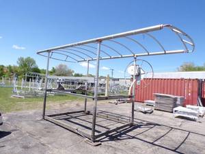 1688 SHORESTATION ALUM VERT BOAT LIFT W/21' CANOPY WHITE & 2 GUIDE ONS