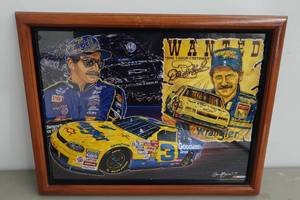 lot 277 image: Framed Dale Earnhardt Print - Wrangler