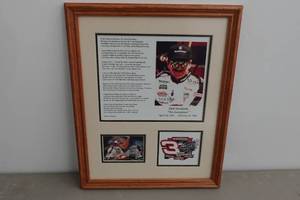 lot 281 image: Framed Dale Earnhardt Memorial Print