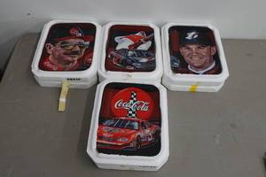 lot 296 image: 4 Motorsport Dale Earnhardt & Jr Collectors Plates