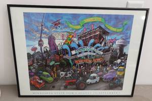 lot 299 image: Framed Minnesota State Fair Poster By Michael Birawer