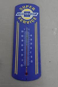 lot 302 image: Chevrolet Super Service Metal Thermometer