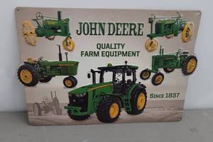 lot 305 image: John Deere Raised Metal Sign