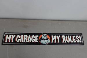 lot 306 image: Novelty Metal Sign - My Garage