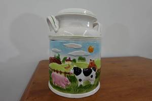 lot 329 image: Vintage Milk Jug Style Cookie Jar