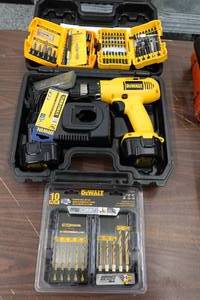 lot 347 image: Assorted DeWalt - Drill Bit Sets, Screw Gun