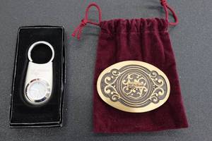lot 389 image: USF Holland Commemorative Belt Buckle and Watch
