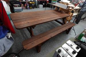 lot 322F image: Wooden Picnic Table