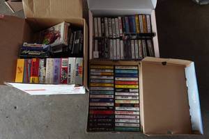 lot 407 image: Assorted Cassette Tapes and VHS Movies