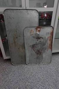 lot 199 image: 2 Flo Tool Galvanized Drip Pans