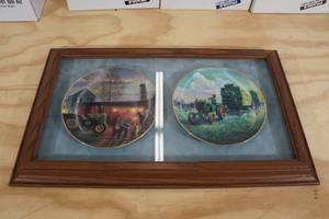lot 102 image: 2 Framed John Deere Collectors Plates
