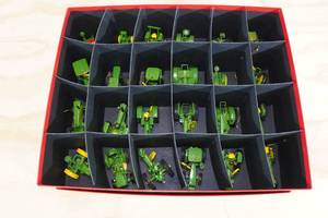 lot 104 image: Set of 24 John Deere Tractor Christmas Ornaments