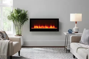 lot 31 image: Home Decorators Collection 42 in. Wall Mount Electric Fireplace (Retails for $199)