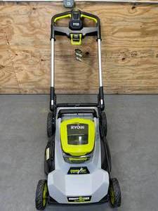 lot 6 image: RYOBI 40V HP Brushless 21 Whisper Series Cordless Walk-Behind Multi-Blade Push Lawn Mower Model # RY401015US - Tool Only
