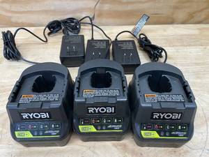 lot 66 image: Lot of 3 - Ryobi 18V Charger Model # P118B