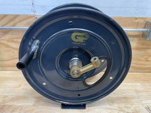 lot 39 image: General Pump 5000 PSI Steel Pressure Washer Hose Reel w Pedestal Stand 150 x 38