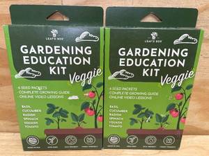 lot 68 image: Lot of 2 - Gardening Education Veggie Kit Leafd Box