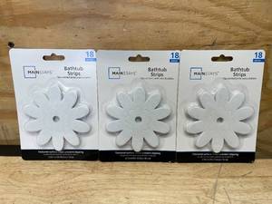 lot 152 image: Lot of 3 Packs of - Bathtub Strips Textured to Prevent Slipping