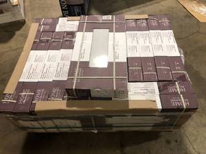 lot 40 image: 15 Boxes of Home Decorators Collection Kolasus White 12 in. x 24 in. Polished Porcelain Stone Look Floor and Wall Tile (16 sq. ft.Case)   Customer Returns See Pictures