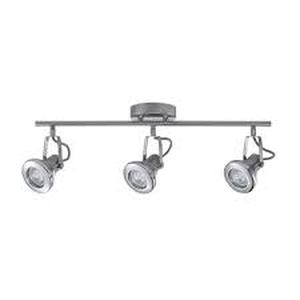 lot 19 image: Lot of Hampton Bay Theodore Collection LED 3-Light Brushed Steel Track with Chrome Accents Customer Returns See Pictures