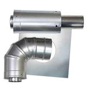 lot 27 image: Rheem 3 in. x 5 in. Horizontal Stainless Steel Concentric Termination Vent Kit for Mid Efficiency Tankless Gas Water Heaters Customer Returns See Pictures
