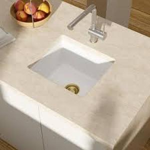 lot 38 image: LORDEAR Granite Composite 18 in. x 16 in. x 9 in. White Single Bowl Undermount Bar Sink Customer Returns See Pictures