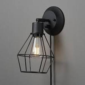 lot 39 image: Lot of Hampton Bay Bryson 1-Light Matte Black Wall Sconce  Customer Returns See Pictures
