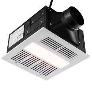 lot 32 image: SKYSHALO 110 CFM Bathroom Exhaust Fan 1500-Watt Heating Energy-Saving Bathroom Ceiling Fan, Low Noise Operation, Energy-Saving  Customer Returns See Pictures