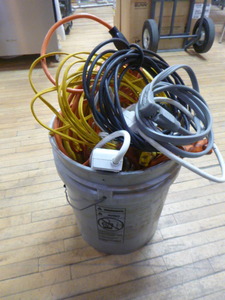 lot 45 image: Bucket of Extension Cords