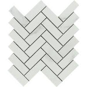 lot 22 image: 11 Boxes of Emser Contessa Dama 9-in. X11-in. Matte Porcelain Herringbone Marble Look for Floor and Wall Tile (20.6-sq. ft.Carton)  Customer Returns See Pictures