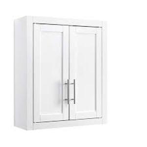 CROSLEY FURNITURE Savannah 22 in. x 26 in. x 8 in. Surface-Mount Medicine Cabinet in White   Customer Returns See Pictures