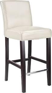 lot 35 image: CorLiving DAD-513-B Antonio Bar Height Barstool in White Bonded Leather Customer Returns See Pictures