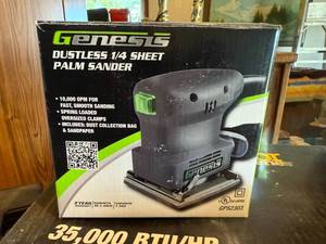 lot 102 image: Genesis Dustless 14 Sheet Palm Sander