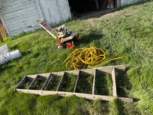 lot 81 image: Rototiller, Rope & Wood Ladder