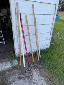 lot 94 image: Rakes & Hoes