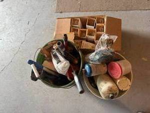 lot 165 image: Light Bulbs, Paint Supplies & Small Propane Tanks